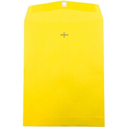 JAM Paper? Open End Catalog Clasp Paper Envelope - 10 x 13 in - Yellow - 10