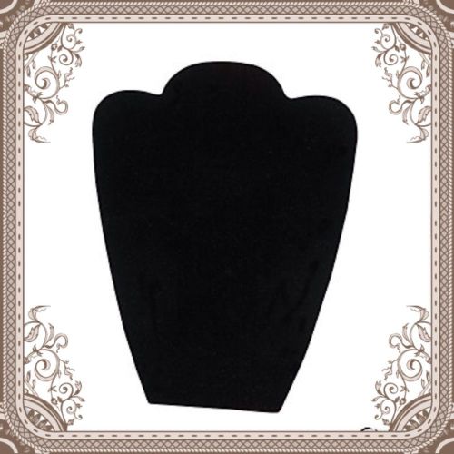 2 New in Box Black Velveteen Velvet Jewelry Necklace Bust Display Stands