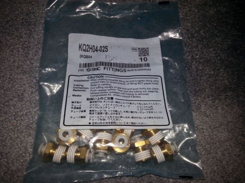 SMC KQ2H04-02S male connector , 4mm Tube OD, 1/4&#034;  qty 10