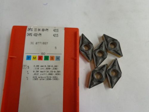 5 SANDVIK CARBIDE INSERTS DNMG432-PM STK5645