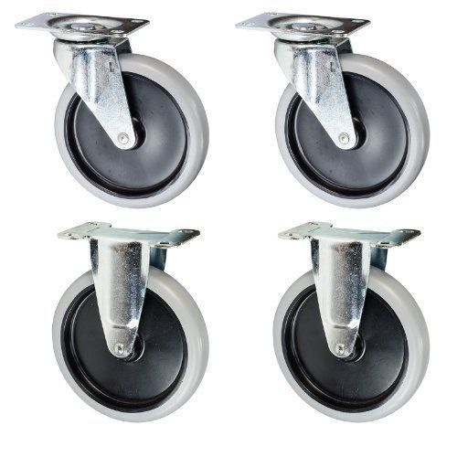 Rubbermaid Cart Casters - 5&#034; Non-marking Wheel 4400 Series 4500 Series Set of 4