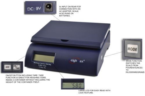 Weighmax shipping postal scale, blue (w-2822-35-blue) for sale