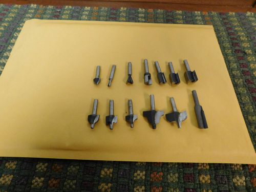 Lot of 13 Router Bits 1/4&#034; Shank New