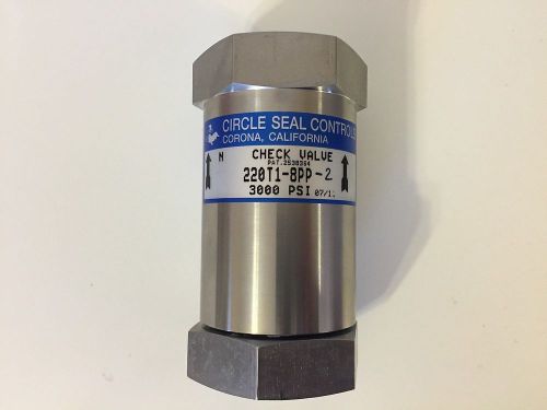 Circle Seal Controls 1&#034; inch SS Check Valve 220T1-8PP-2 New w/o Box 3000PSI