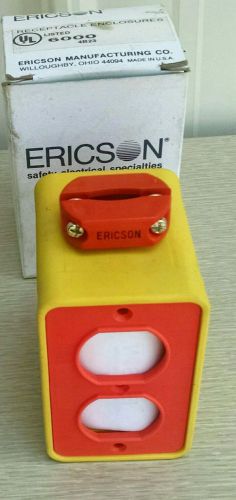 Ericson 6000 Safety Yellow Double Side Outlet Box Enclosure NIB
