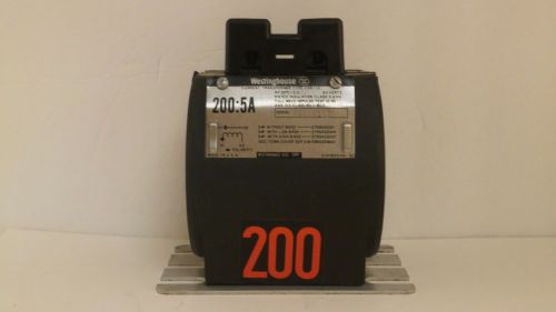 WESTINGHOUSE CURRENT TRANSFORMER CSB-10 RATIO 200:5A