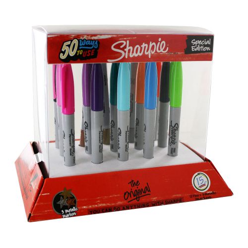 Sharpie Back to School Permanent Markers, Fine Point, Assorted Colors Pack of 15