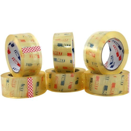 36 Rolls 2.1 Mil Box Carton Sealing Packing Clear Tape 3&#034; x 110 Yards (330&#039; ft)