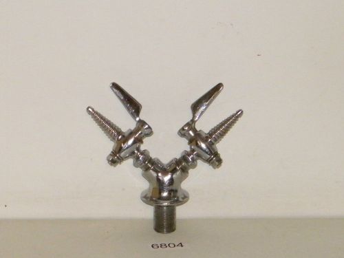 Vintage Chrome Brass Science Lab Chemistry Dual Valves With Y Mount Steam Punk