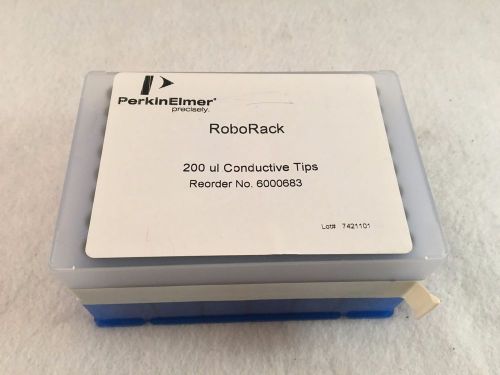 Perkin Elmer Robo Rack 200ul Conductive Tips #6000683 (1 Rack/96 Tips)