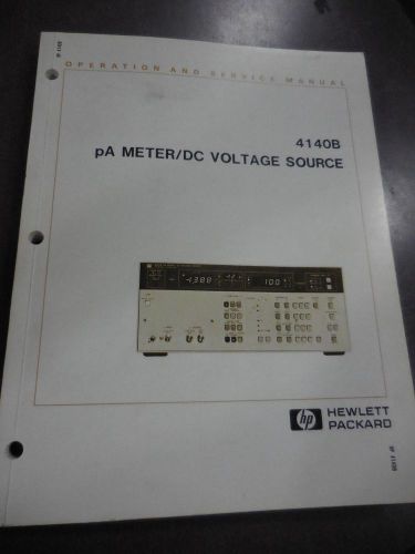 HP Operation Manual For 4140B pA Meter/DC Voltage Source