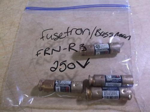 Fusetron Bussman FRN-R3 250V Lot of 4 Fuses *FREE SHIPPING*
