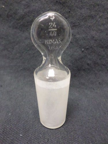 Kimble KIMAX 24/40 Hollow Glass Closed Bottom Pennyhead Stopper, 851000-2440