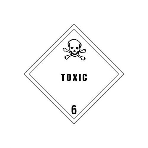 &#034;Tape Logic Lables, &#034;&#034;Toxic - 6&#034;&#034;, 4&#034;&#034; x 4&#034;&#034;, 500/Roll&#034;