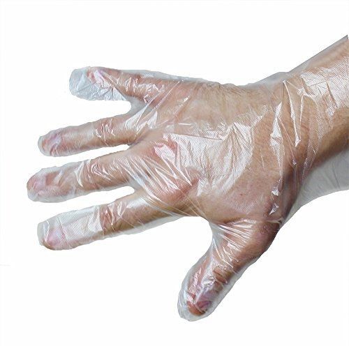 Juvale Disposable Gloves- Clear Plastic Large Disposable Cooking, Cleaning,