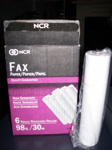 NCR Fax Paper-5 Rolls- 8 1/2 x 98&#039;-1/2&#034; inch Core -High Sensitivity