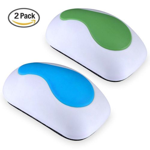 2Pcs Magnetic Whiteboard Pen Marker Cleaner Eraser Dry Wipe School Office Mouse