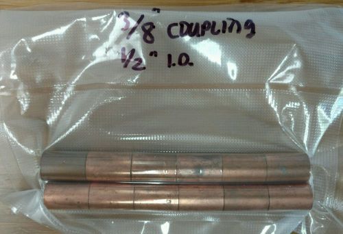 Copper Couplings 3/8&#034; CxC Nominal (1/2&#034; I.D.) Lot of 12