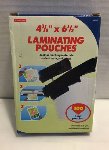 Clear Laminating Pouches 4-3/8&#034; x 6-1/2&#034; partial box of 67