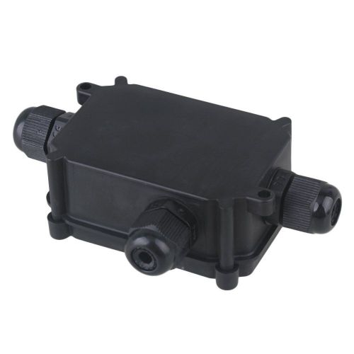 Black waterproof ip66 outdoor 3 cable plastic junction box mm04s terminal for sale