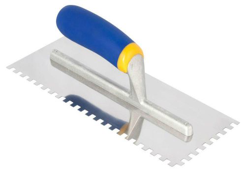 Qep 49915q mega grip stainless steel notched trowel, 1/4&#034; x 1/4&#034; for sale