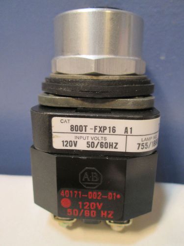 Used allen bradley emergency e-stop pushbutton switch 800t-fxp16a1 (no-button) for sale