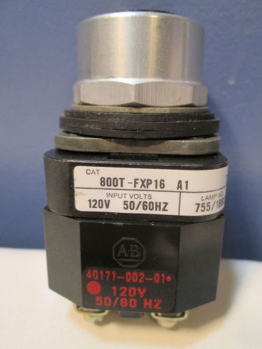 USED ALLEN BRADLEY EMERGENCY E-STOP PUSHBUTTON SWITCH 800T-FXP16A1 (NO-BUTTON)