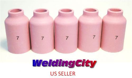 WeldingCity 5 Ceramic Gas Lens Cups 54N15 (#7) for TIG Welding Torch 17/18/26