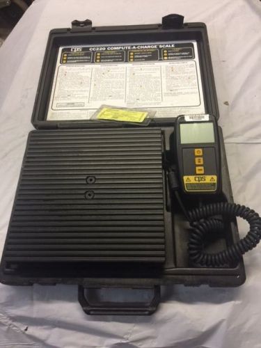 Cps corporation cc220 refrigerant charging scale, 220 lb cap. 8-3/4&#034; x 8-3/4&#034; for sale