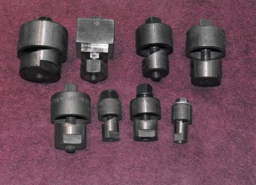 Set of seven (7) greenlee punches, nice condition, each with draw stud for sale