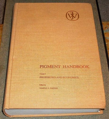 PIGMENT HANDBOOK VOL.1 PROPERTIES &amp; ECONOMICS TEMPLE C. PATTON H/B PRIVATE 1973