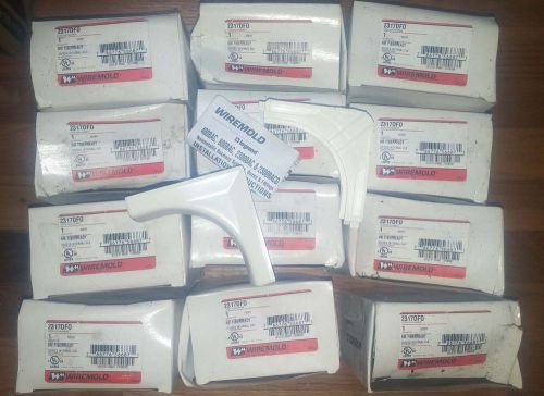 LOT OF 12 WIREMOLD NM FIBER READY DIVIDED INTERNAL PLASTIC ELB IVORY 2317DFO