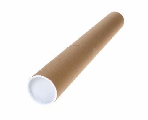 10 - 2&#034; x 36&#034; Cardboard Mailing Shipping Tubes w/ End Caps - Ships Free!