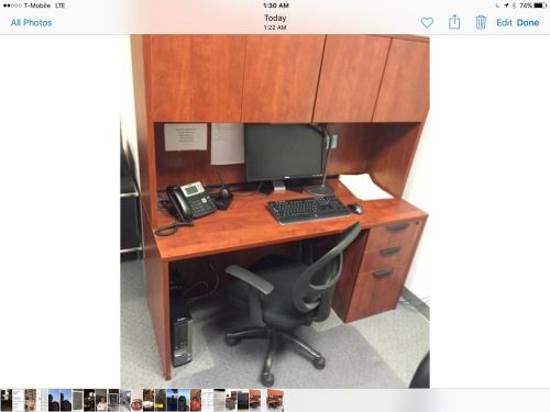 Used Computer Desk with Hutch