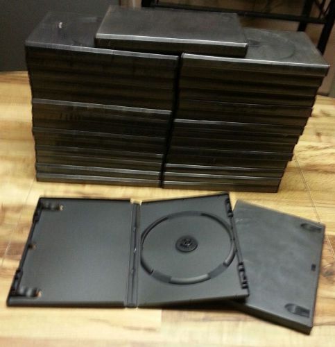 30 Standard Single DVD Cases Black