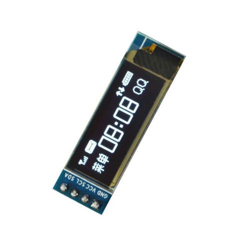 1PCS IIC I2C 0.91&#034; 128x32 white OLED LCD Display Module 3.3v 5v For Arduino bm