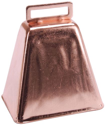 Cow bell 3&#034; 1/pkg-copper for sale