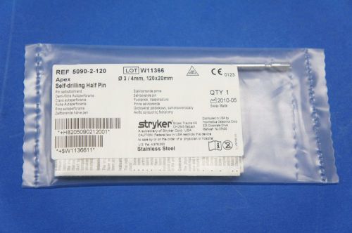 Stryker 5090-2-120 Apex Self-Drilling Half Pin 3 / 4mm Diam, 120 x 20mm