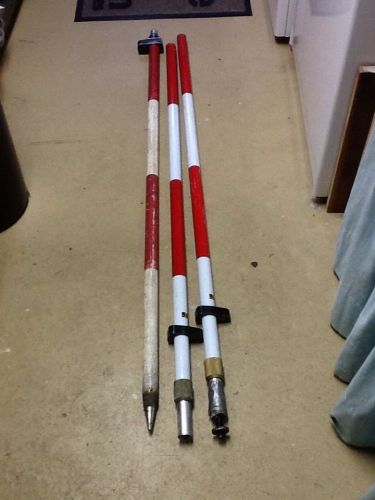 RED AND WHITE 51&#034; TALL SURVEY STICK ROD