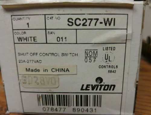Leviton SC277-WI 20 amp-277 VAC Shut Off Control Switch White