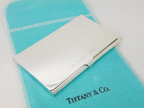 1999 Tiffany &amp; Co. Sterling Silver 1837 Classic Business Card Holder Case Pouch