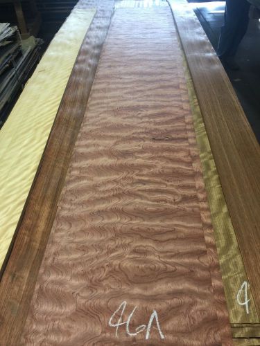 Wood Veneer Waterfall Bubinga 15x100 2Pcs Total Raw Veneer &#034;EXOTIC&#034; 46A MEX