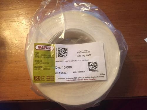 Identco 1.25x.375&#034; glossy white polyester pcb/component label, 10000/roll for sale