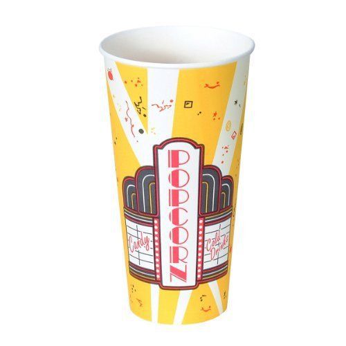 SOLO V24-00059 Treated Paper Popcorn Cup, 24 oz. Capacity, Premier Print Case of