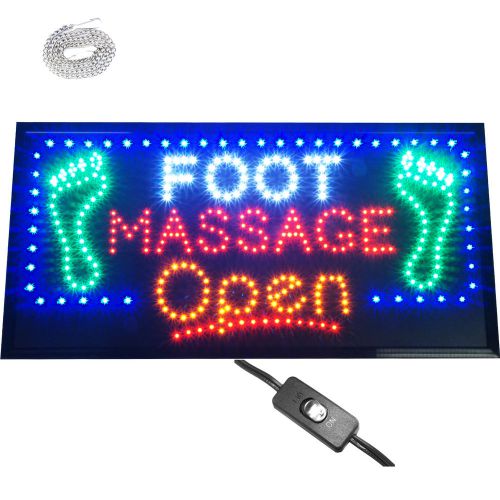 32x16&#034; Foot Massage hot stone health spa reflexology pedicure Open LED neon sign