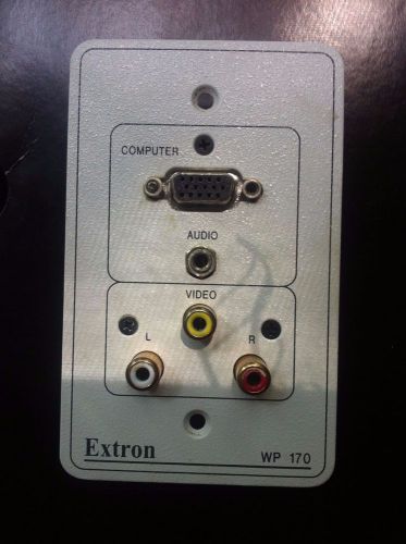Extron wp 170 wallplate w/ computer video, pc audio, composite video, and stereo for sale