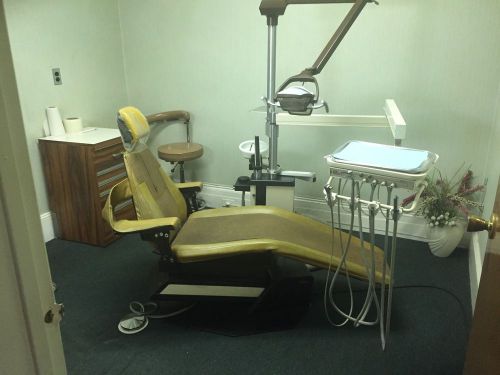 Vintage Adec Dental Chair Brown Colored Used Working