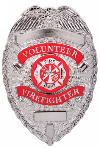 badge silver fire fighter fire dept department zinc alloy rothco 1928