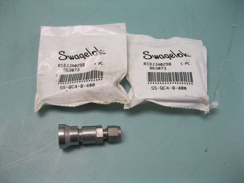 Lot (3) 1/4&#034; Swagelok SS-QC4-B-400 Quick-Connect Body NEW L13 (2108)