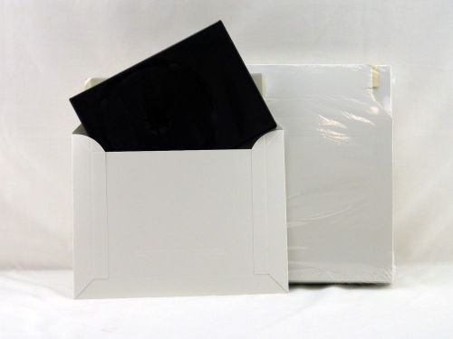 50-Pak Rigid White Paperboard EXPANDABLE DVD/Book Mailers w/ Peel-Off Strip